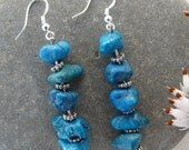 Turquoise Nugget Statement Earrings Free Worldwide Shipping
