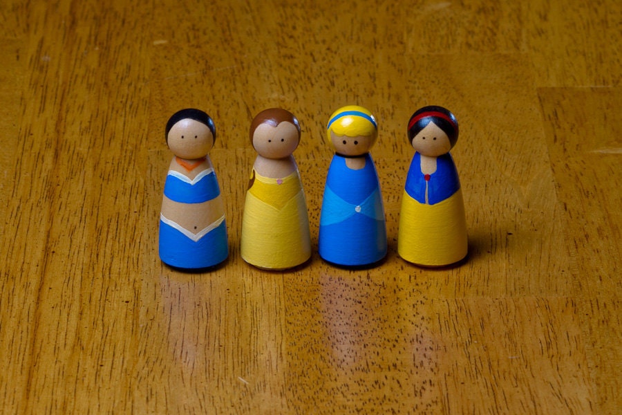 Princess Wooden Peg Dolls