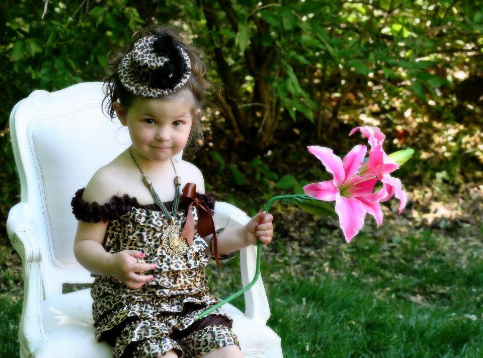 Leopard Print Satin Ruffled Petti Romper Pettiromper- Brown and Gold Leopard Print