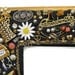 Jeweled mosaic frame grandmother black and gold handmade