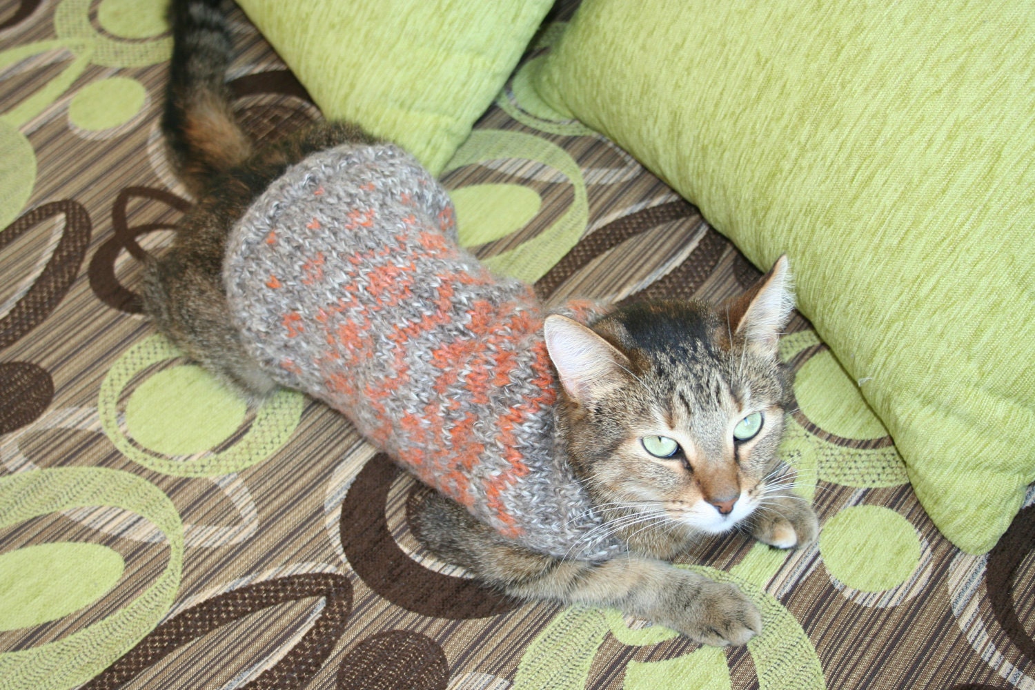 FREE SHIPPING Knit Cat/Dog Sweater with Jacquard Pattern