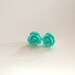 Cabochon Rose Earrings in Seafoam by Violet