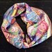 NEW YORK FAIRGROUND 100% Silk scarf with multicoloured Coney Island Carnival Funfair print