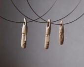 SALE Faces - minature sculpture wooden jewelry, unique wood necklace,