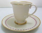 Franciscan China - Arden pattern Footed Demitasse Cup and Saucer ca. 1940s