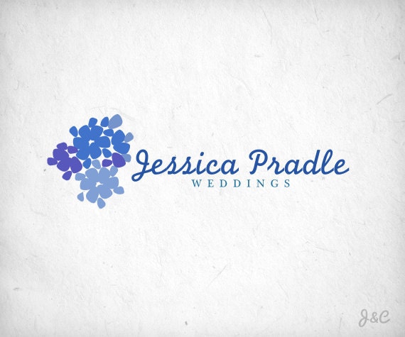 Premade Vector Logo Blue Bouquet