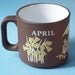Vintage Hornsea April Love Mug 1978 Kenneth Townsend design