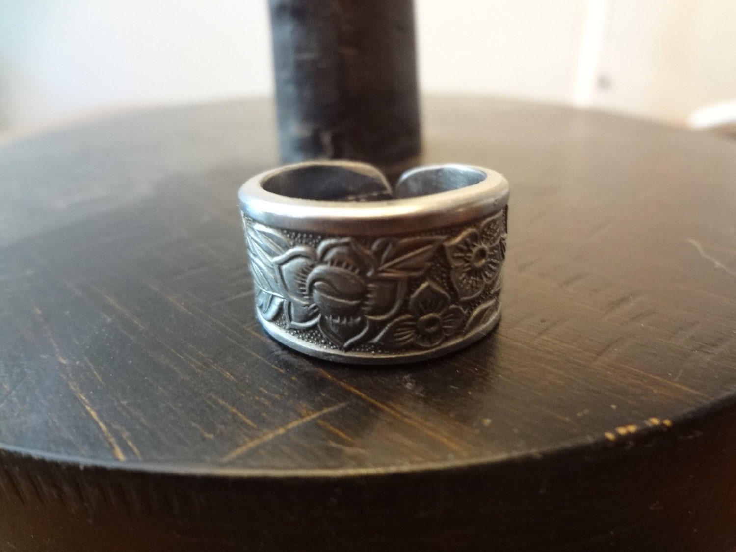 RESERVED FOR SIERRA Wild Flower Spoon Ring, Upcycled, Repurposed, Hippie, Boho