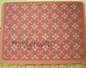 Miss You Card, It's Been Forever, Hand-stamped, Blank, Pink