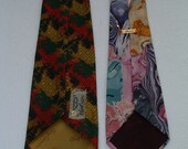 2 ties Oleg Cassini and Brioni silk circa 1980's made in Italy