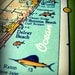 Florida map photography DELRAY BEACH retro 8x10 Boynton Beach 1960s vintage aqua turquoise yellow wall art home decor picture