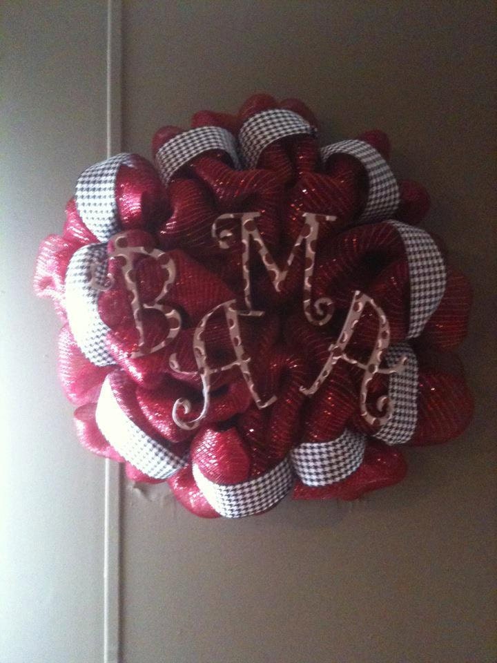 Alabama Crimson Tide deco mesh wreath