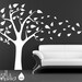 Tree Wall Decal Wall Sticker - Tree Blowing in the Wind Wall Decal - Tree Decals - Large: approx 75" x 95" (whole composition) - W003