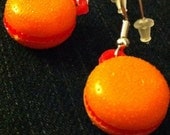 Hamburger Happiness Earrings - vintage plastic hamburger charms on silver tone fishhook style ear wires (pierced) - Lunchtime Fashion