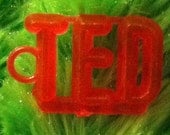 Charming Ted - vintage plastic name pendant