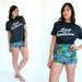 Vintage 60s PSYCHEDELIC Floral Swim Shorts Hot Pants