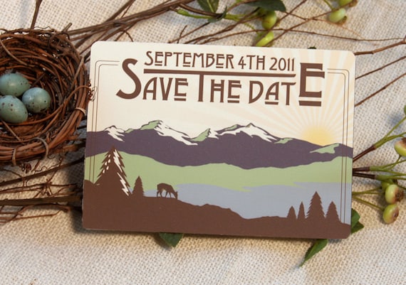 Craftsman Rocky Mountain Save The Date Postcard: Get Started Deposit or DIY Payment
