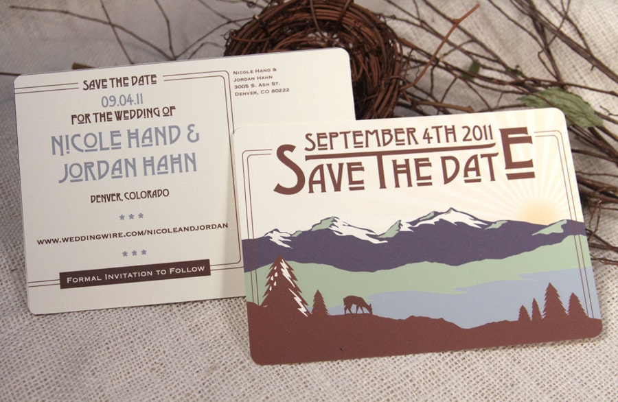 Craftsman Rocky Mountain Save The Date Postcard: Get Started Deposit or DIY Payment