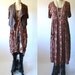 Grunge Maxi VINTAGE 90's floral print oversized button front Spring S M L small / medium / large