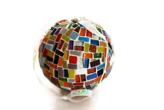 Mosaic Christmas Ornament, Multicolored