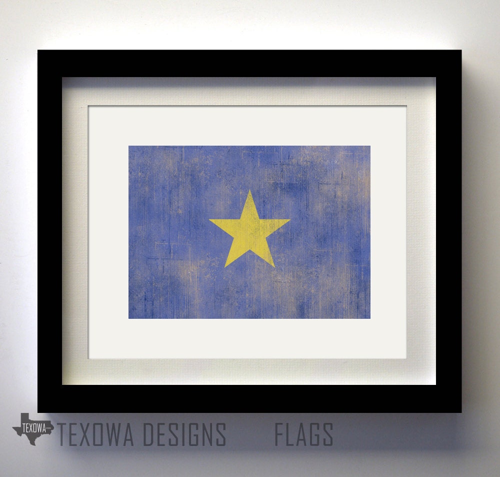 Texas Revolution Burnet Flag Print