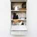 Rustic Hanging Secretary Wall Cabinet Shelves Gray Grey Cubby Lidded Compartment Weathered Shelf Storage Ready to Ship