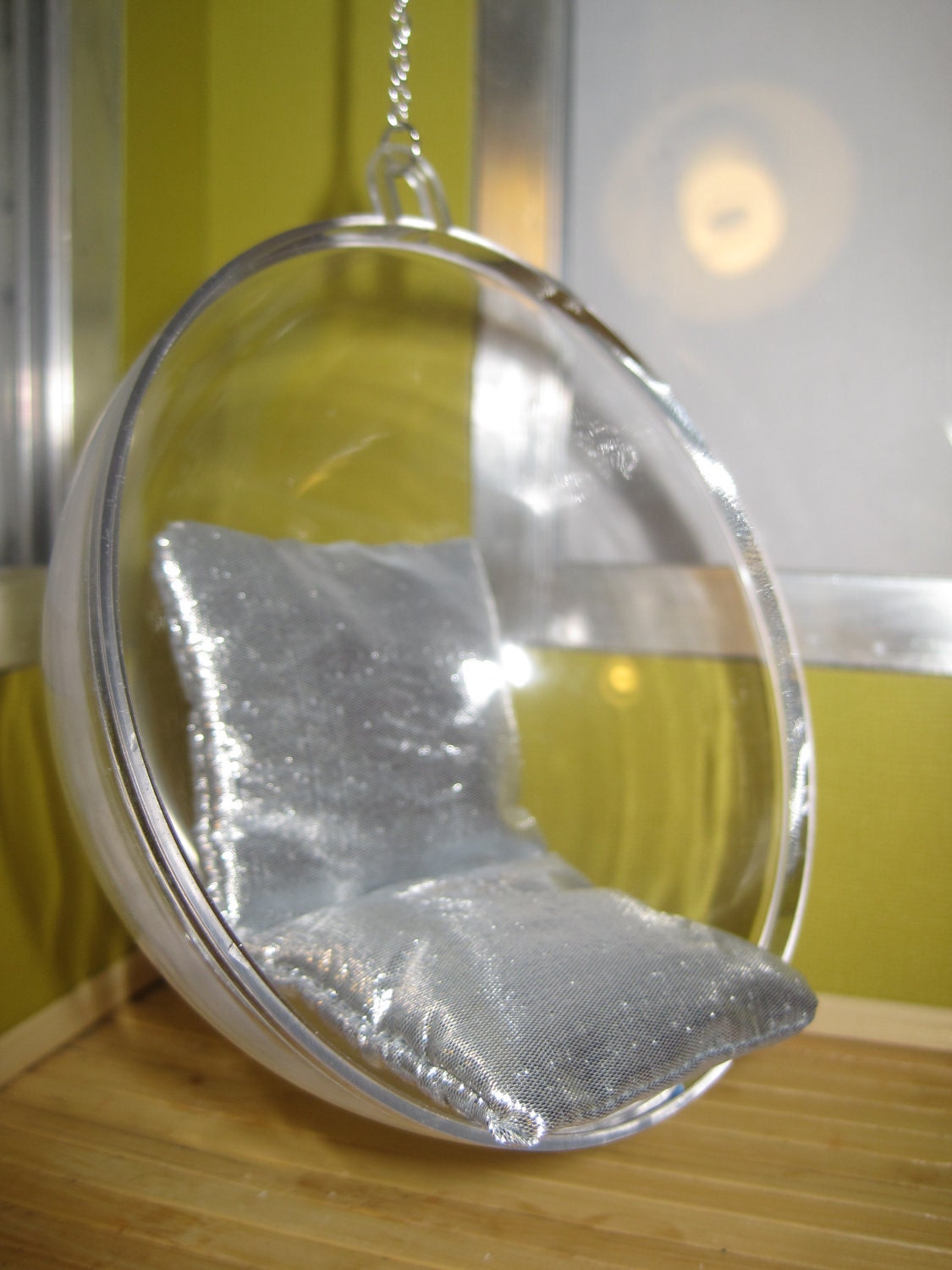 1/12 Scale Miniature Midcentury Modern Bubble Chair for Dollhouse