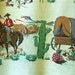 Mint Green Rodeo Barkcloth 17 yards for Michael Ann