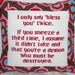 Cross Stitch Mini Pillow in Pink, Blue, and Brown - I only say "bless you" twice...