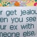 Cross Stitch Pillow Funny Quote, Floral Pillow, Breakup Quote, Jealousy Quote