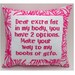 Funny Cross Stitch Pillow Quote, Pink Pillow, Fat To The Boobs Quote