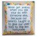 Cross Stitch Pillow Funny Quote, Floral Pillow, Breakup Quote, Jealousy Quote