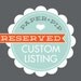Reserved Listing - for Kathleen