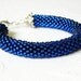 Monaco Blue Bracelet Beaded Crochet. Made to Order