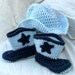 Crochet Cowboy hat & boot set