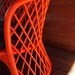 Made to Order -  Upcycled Vintage Cane 2 Seater Chair Ballistic Neon Orange