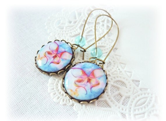 SALE Butterfly earrings, colorful butterflies, casual stylish earrings