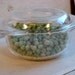 Vintage Arcuisine Glass casserole dish with lid, French covered refrigerator dish, heavy glass with top 5 x 7 inches