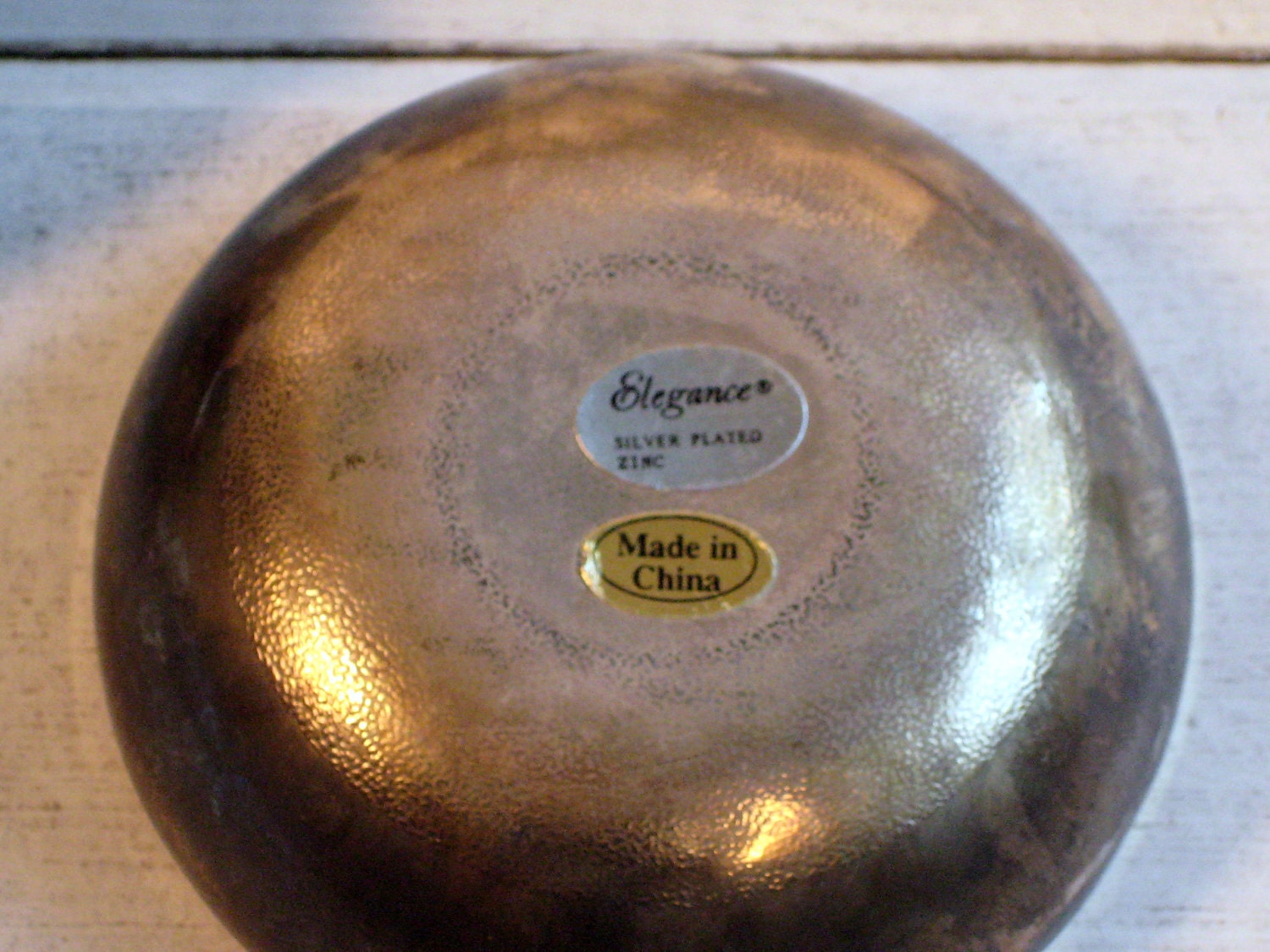 Vintage Silver plate jewelry box with red velvet lining and an aged patina