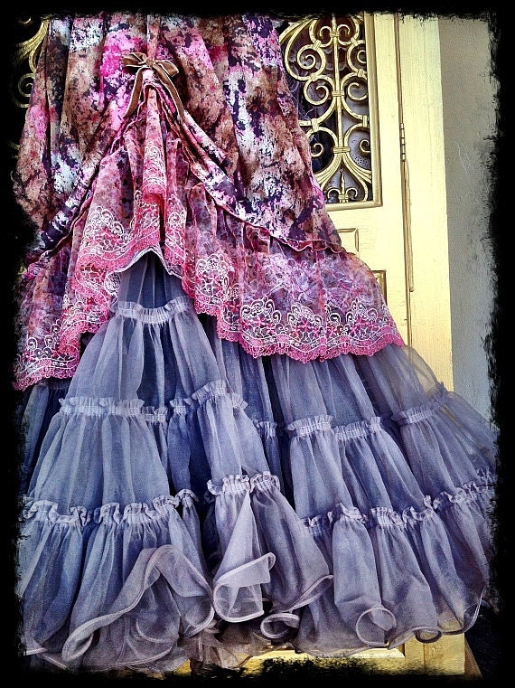 mauve taupe cocoa revived petticoat prairie boho garden party dress by mermaid miss k