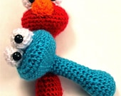 PATTERN BUNDLE Elmo AND Cookie Monster Sesame Street Baby Rattle Crochet