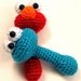 PATTERN Cookie Monster Sesame Street Baby Rattle Crochet