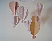 Girls 3D 'Pink Bird' Paper Hot Air Balloon Mobile