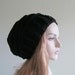 Slouchy Beanie Slouch Hats Oversized Baggy  womens Fall Winter accessory Black Hand Made Knit