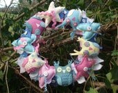 Owl wreath for wall, door or tabletop