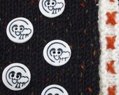 Ceramic sheep buttons, handmade 23mm