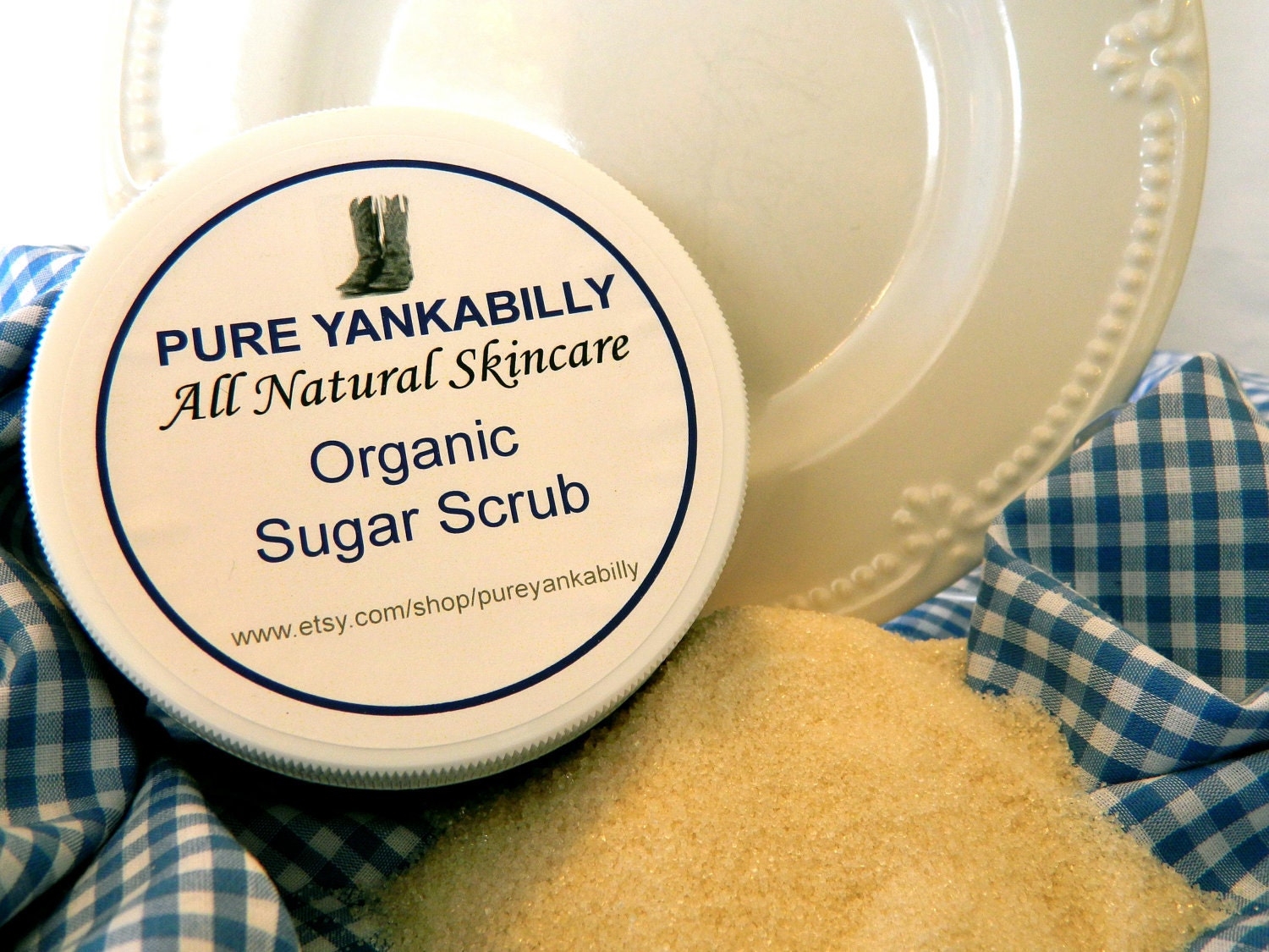 ORGANIC SUGAR SCRUB - Exfoliating, Hydrating, Gentle