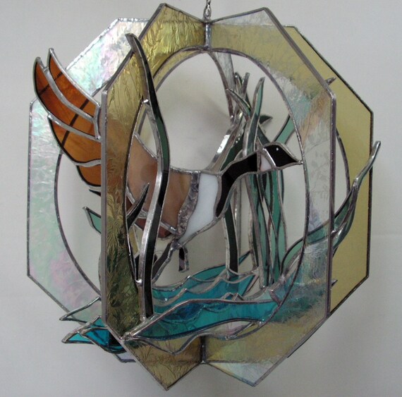 Canada Goose Bird in Stained Glass by SerendipityGlassWrks