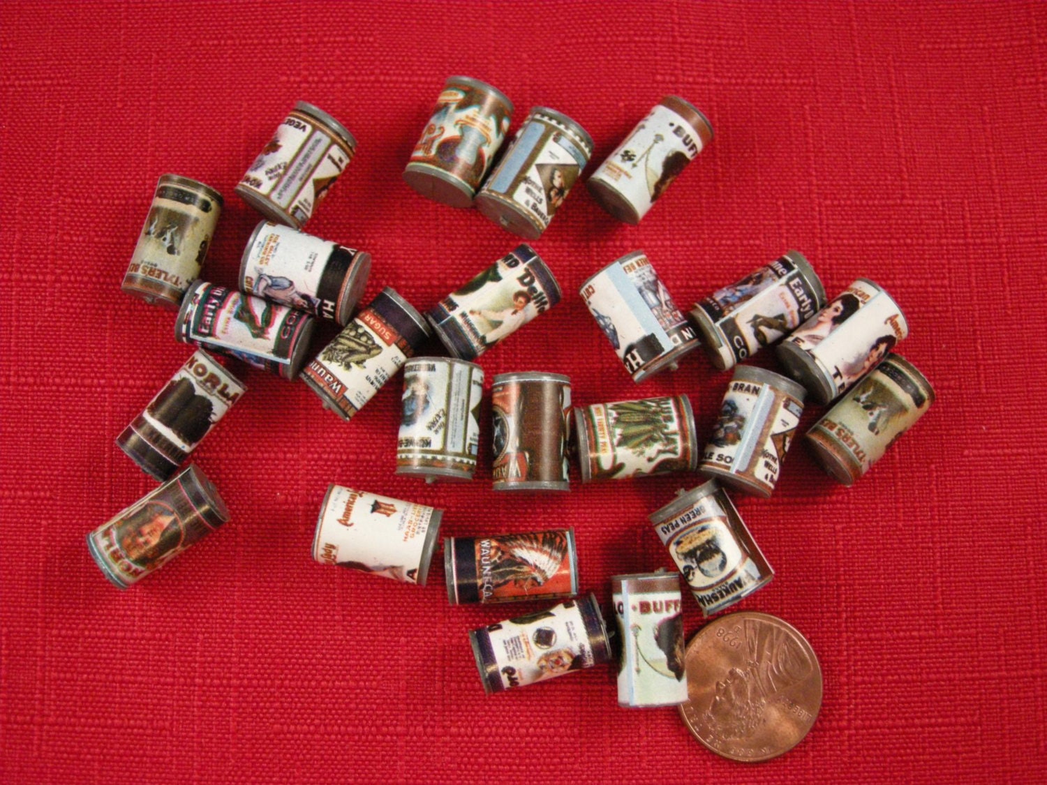 Dollhouse Miniature Canned Goods