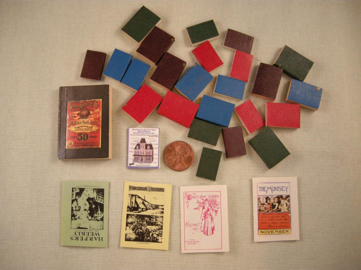 Dollhouse Miniature Books and Magazines